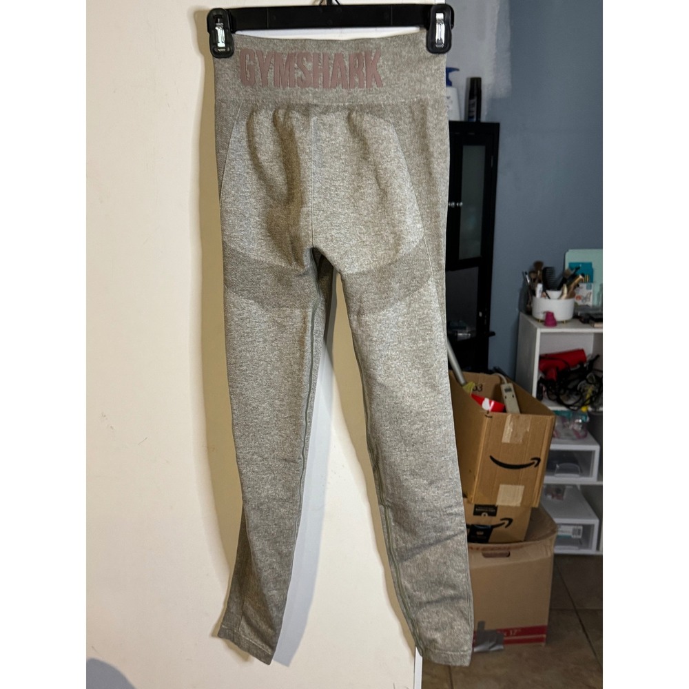 Gymshark Flex High Waisted Seamless Leggings Grey Taupe Marl Womens Activewear